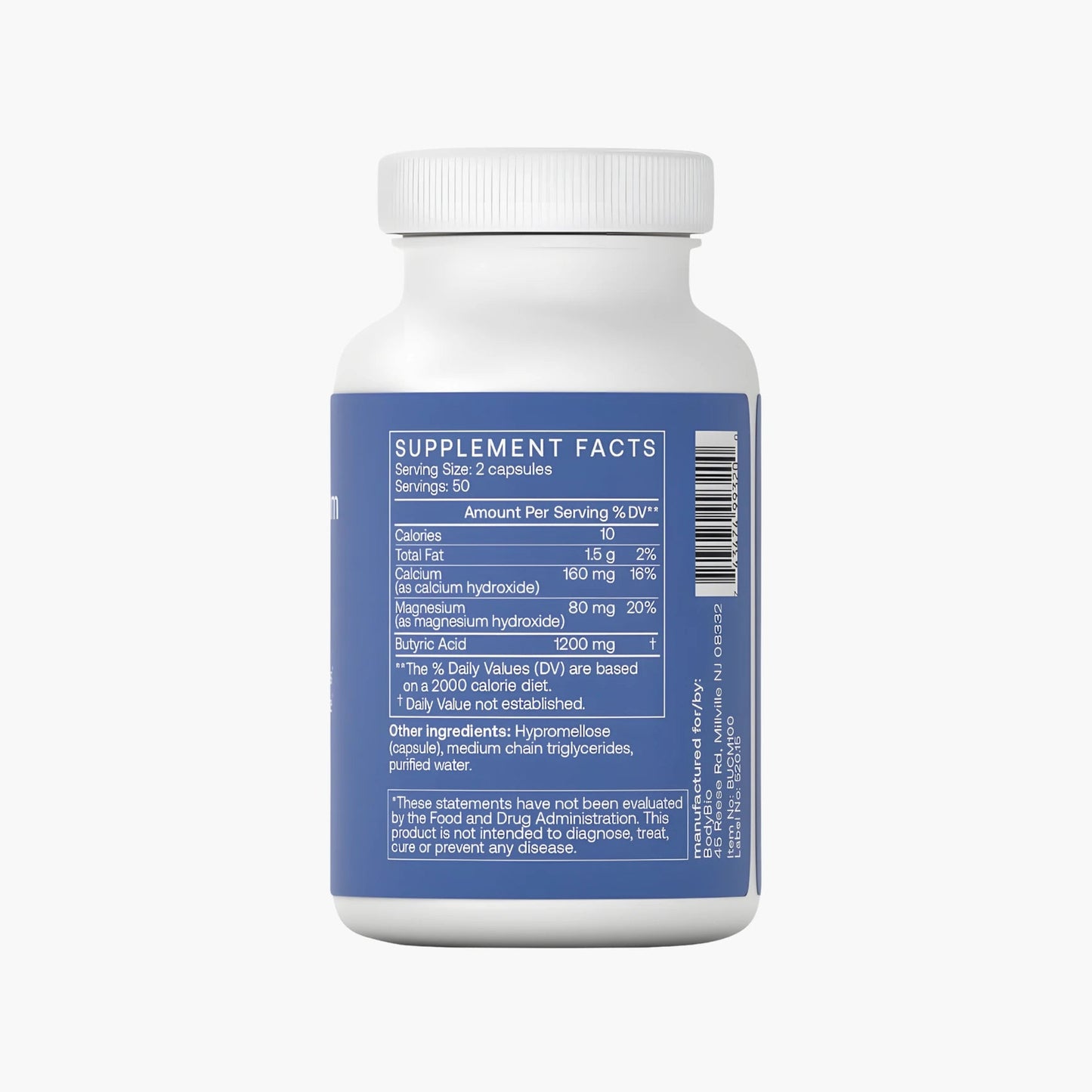 Butyrate (Cal - Mag) - BodyBio - B. Health Shop
