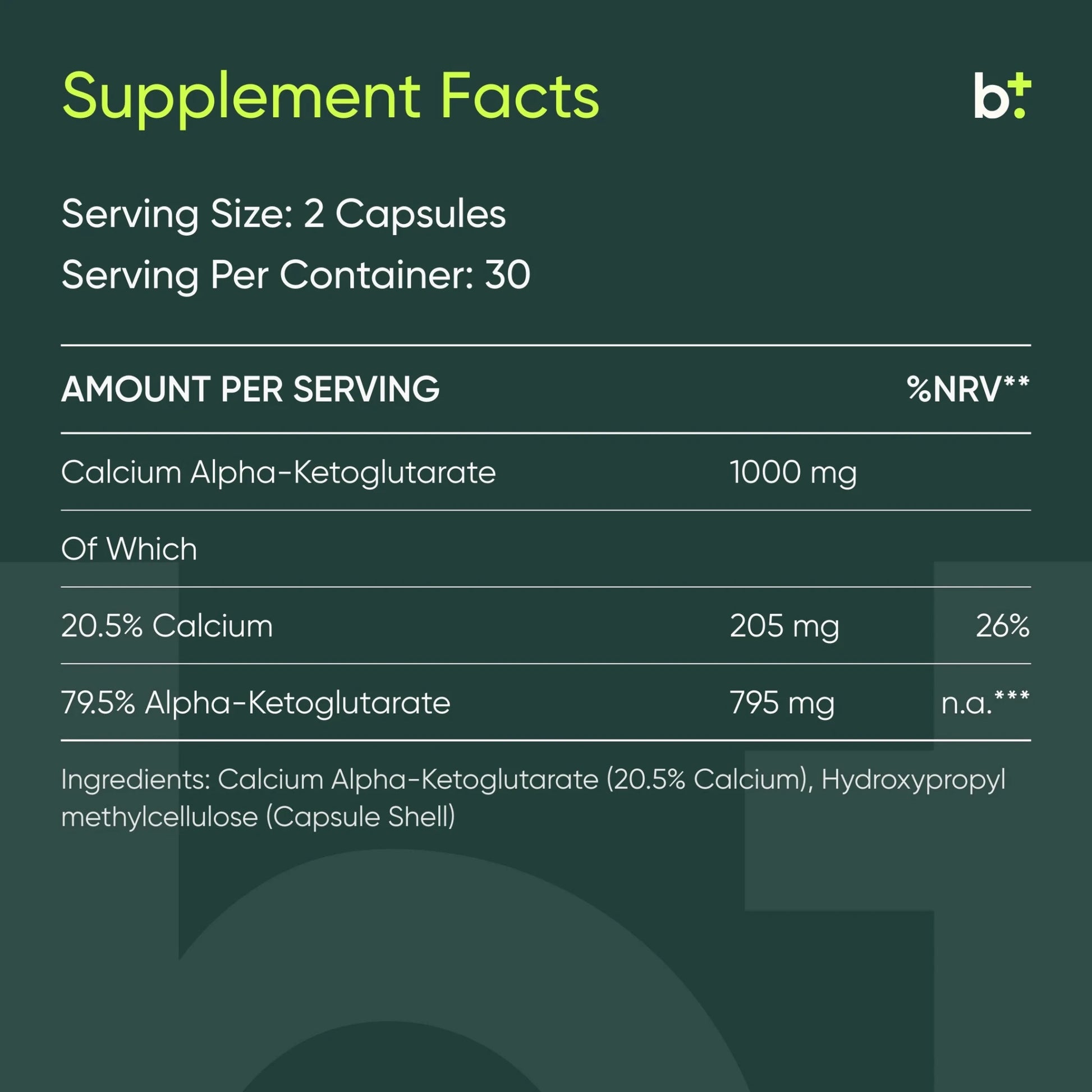 CaAKG Longevity Support - Moleqlar - B. Health Shop