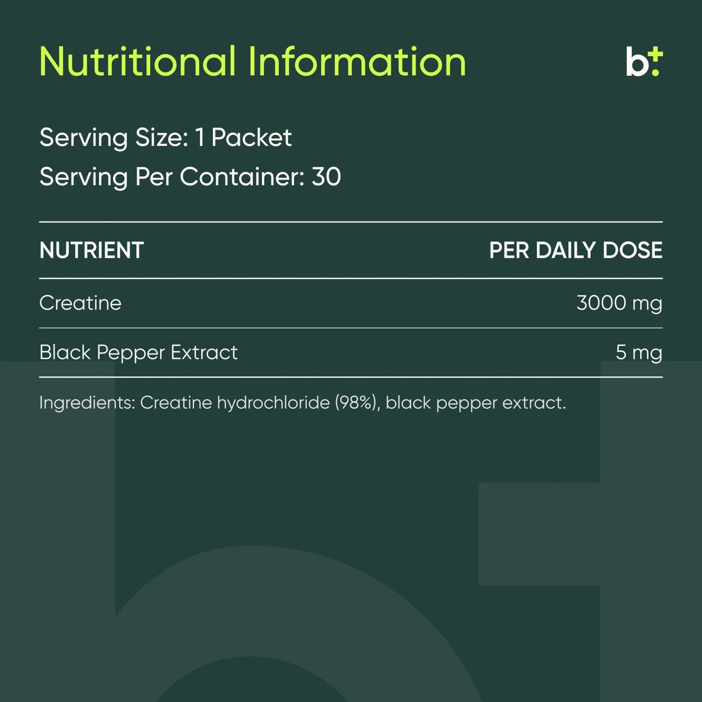 Creatine HCl - The Ultimate Human - B. Health Shop