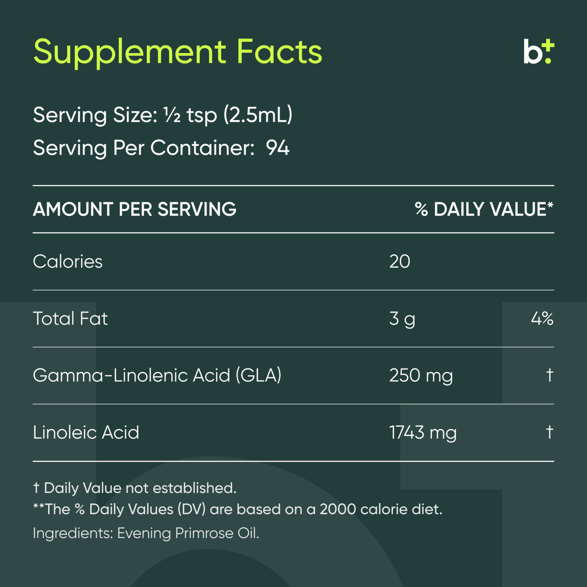 Evening Primrose Oil - BodyBio - B. Health Shop