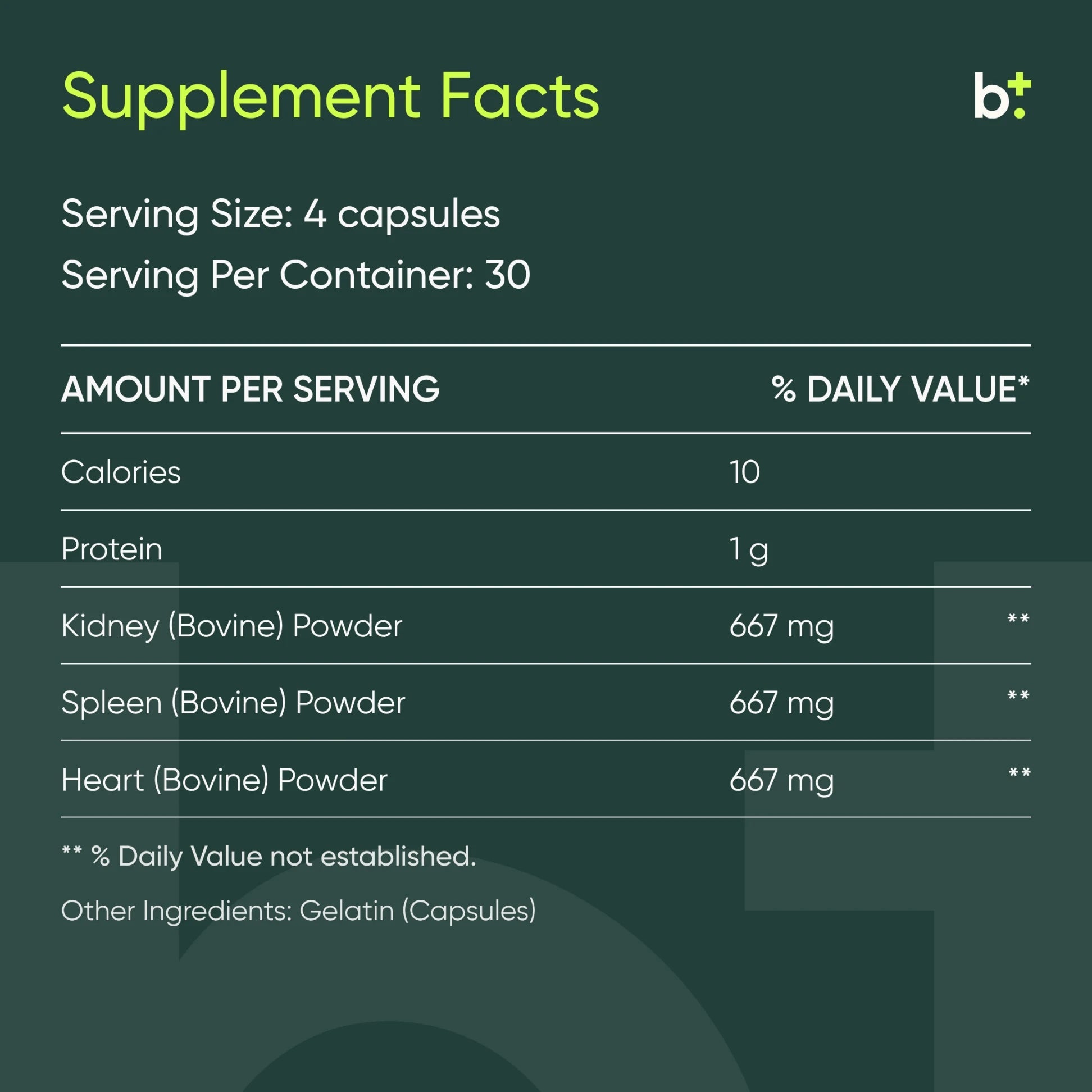 Grass - Fed Beef Organs - Equip - B. Health Shop