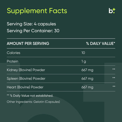 Grass - Fed Beef Organs - Equip - B. Health Shop