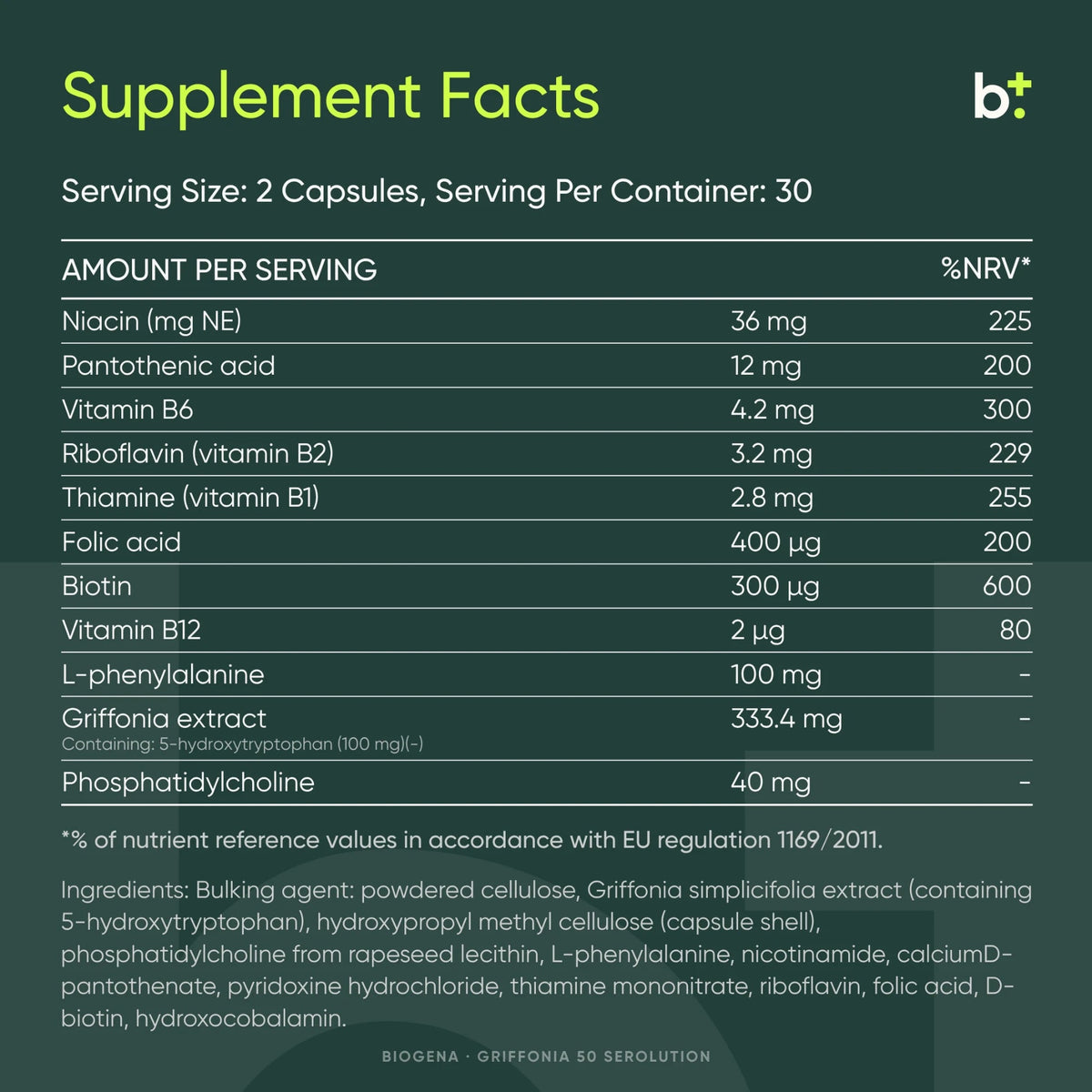 Griffonia 50 Serolution - BIOGENA - B. Health Shop