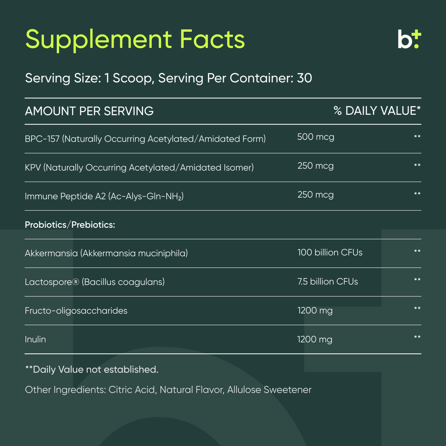 Gut Feeling™ Orange Creme - Integrative Peptides - B. Health Shop