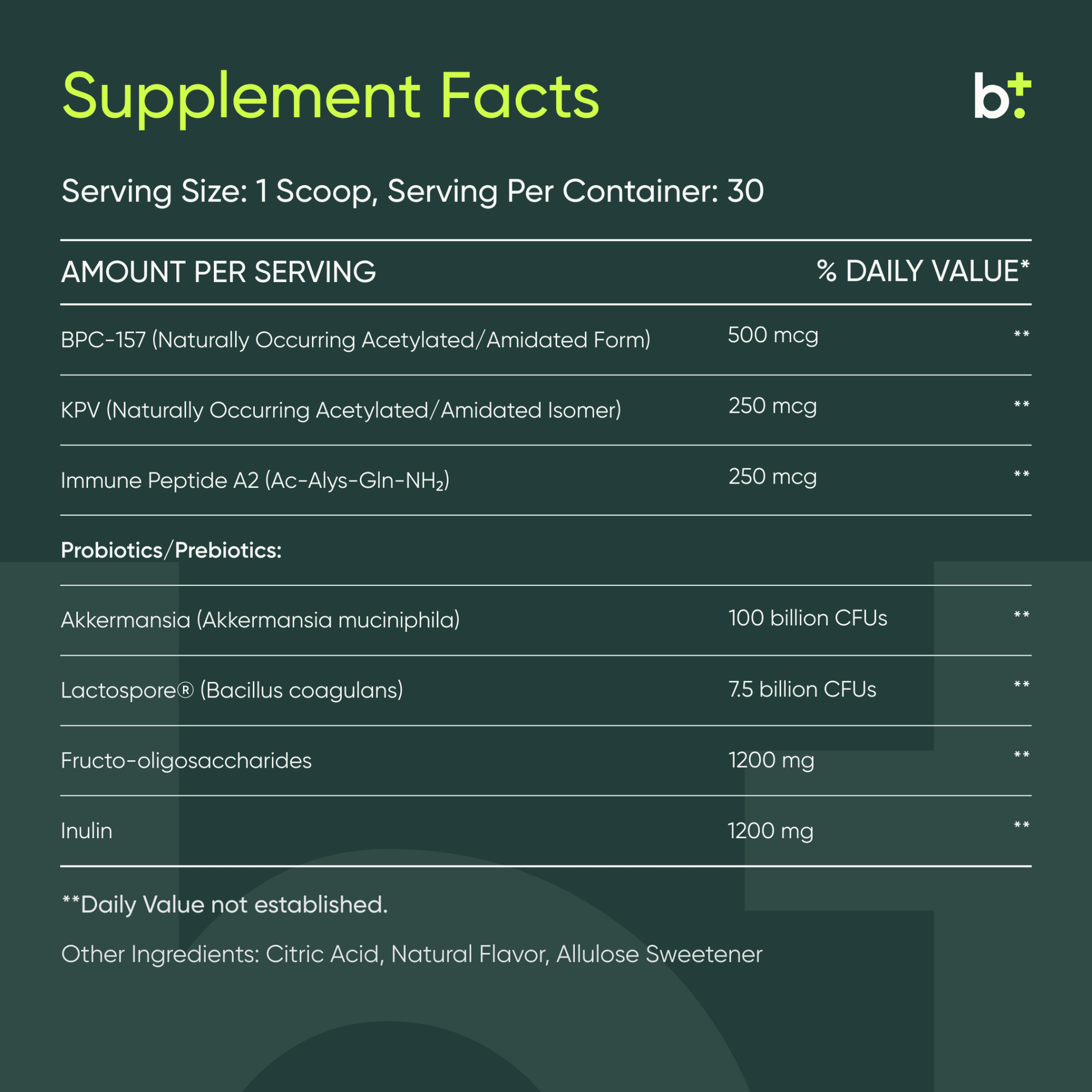 Gut Feeling™ Orange Creme - Integrative Peptides - B. Health Shop