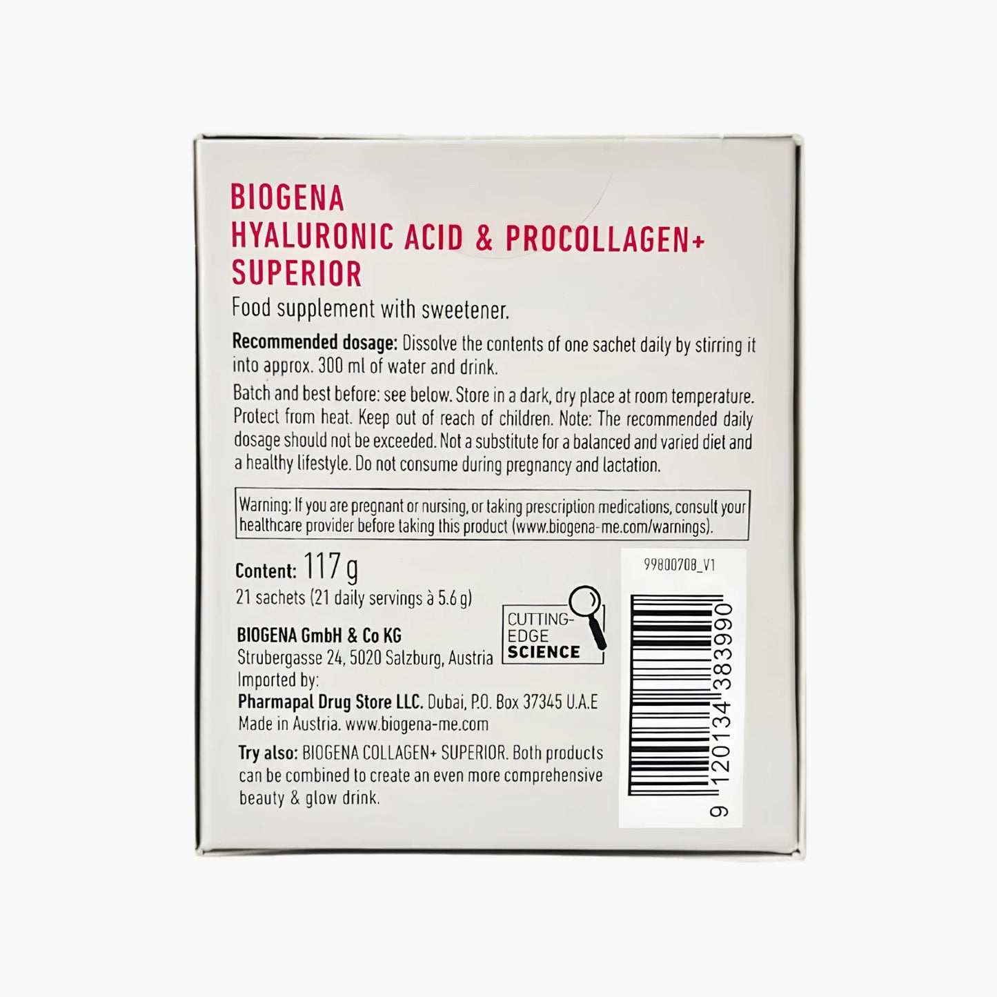 Hyaluronic acid & ProCollagen+ Superior - BIOGENA - B. Health Shop