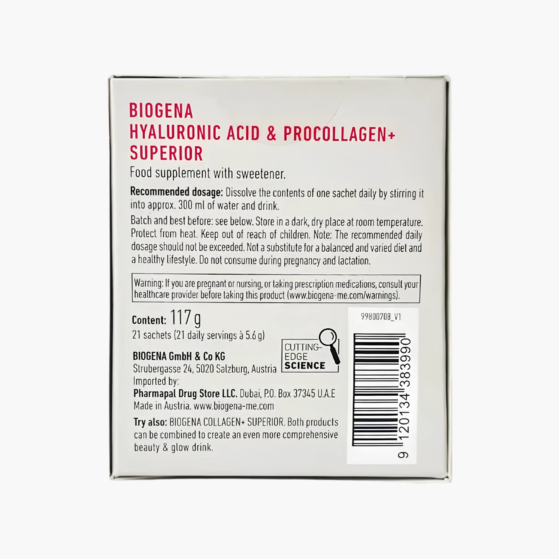 Hyaluronic acid & ProCollagen+ Superior - BIOGENA - B. Health Shop