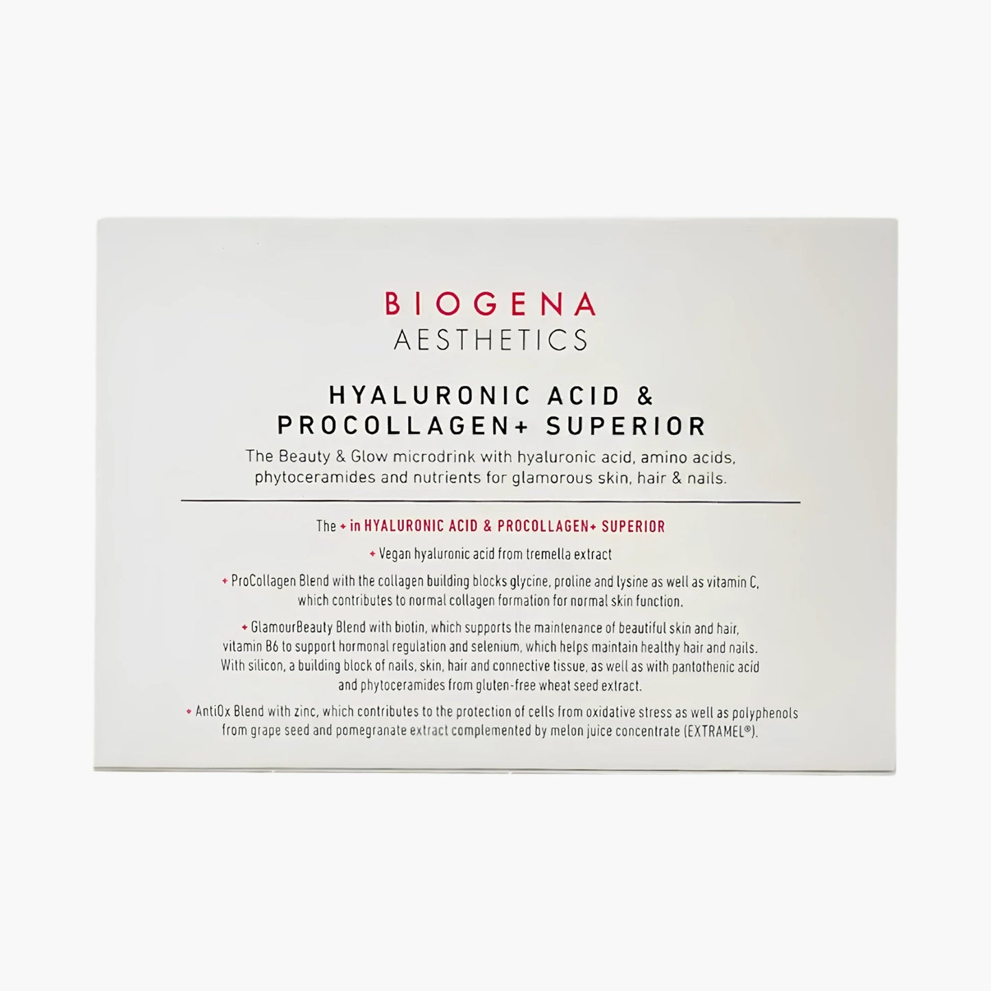 Hyaluronic acid & ProCollagen+ Superior - BIOGENA - B. Health Shop