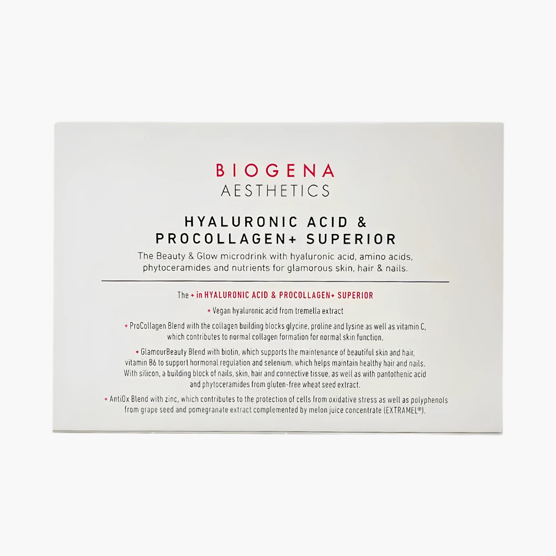 Hyaluronic acid & ProCollagen+ Superior - BIOGENA - B. Health Shop