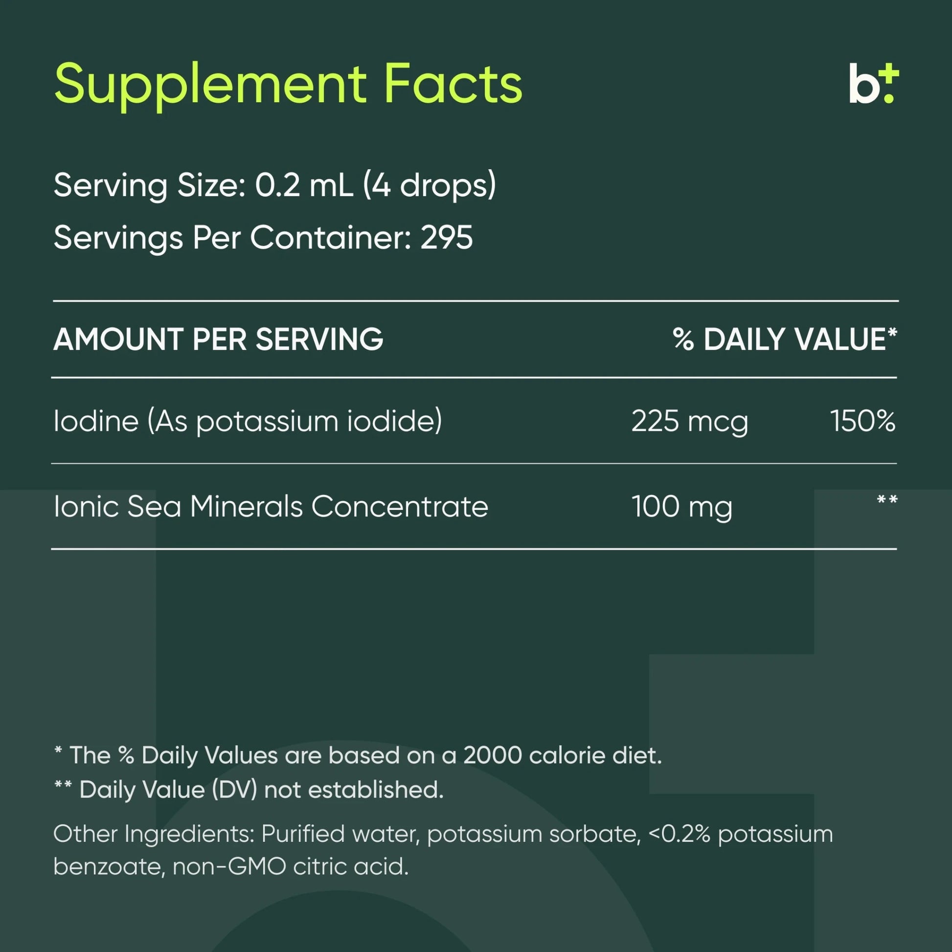 Iodine Liquid Mineral - BodyBio - B. Health Shop