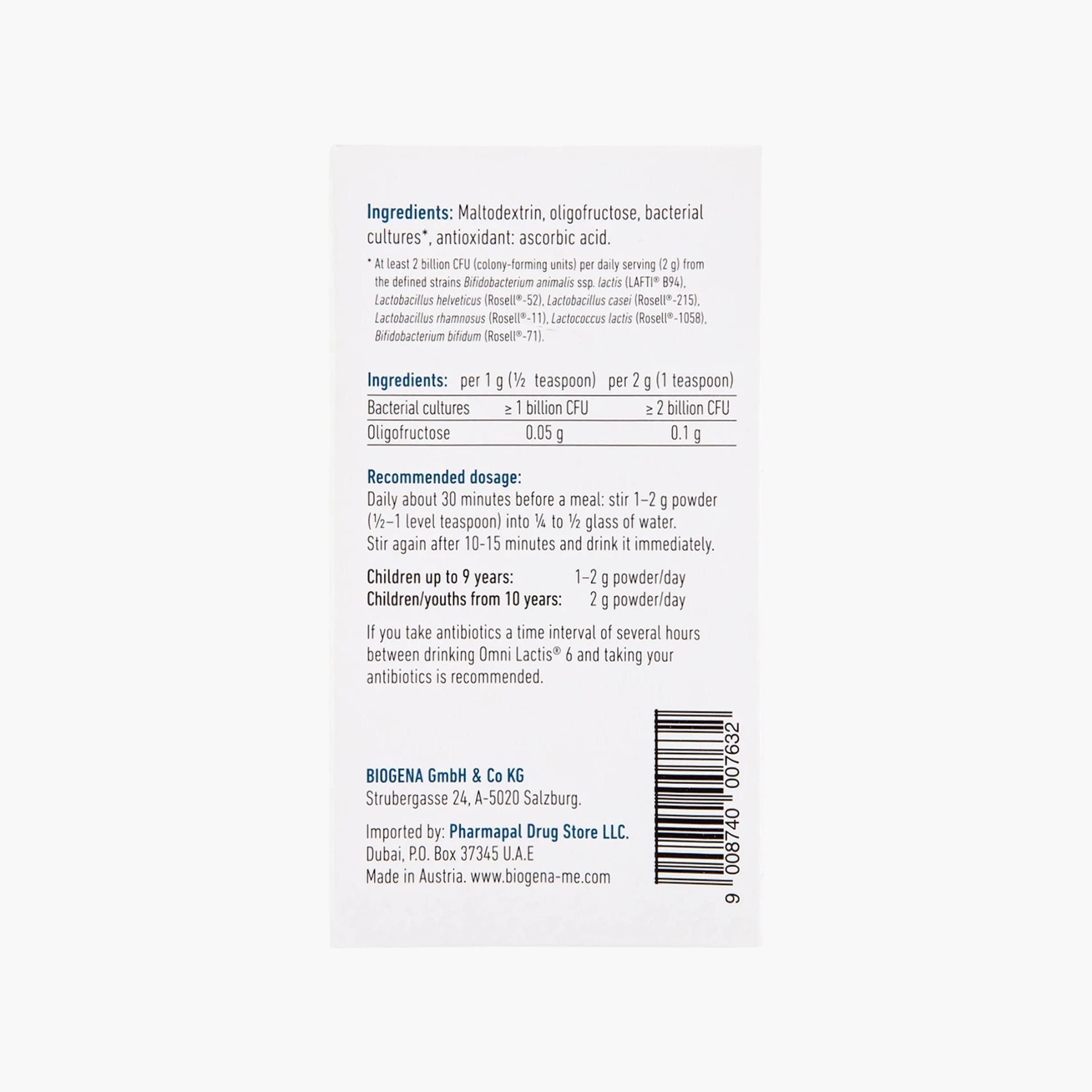 Junior Omni Lactis 6 - BIOGENA - B. Health Shop