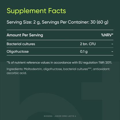 Junior Omni Lactis 6 - BIOGENA - B. Health Shop
