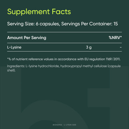 L-Lysine - BIOGENA - B. Health Shop
