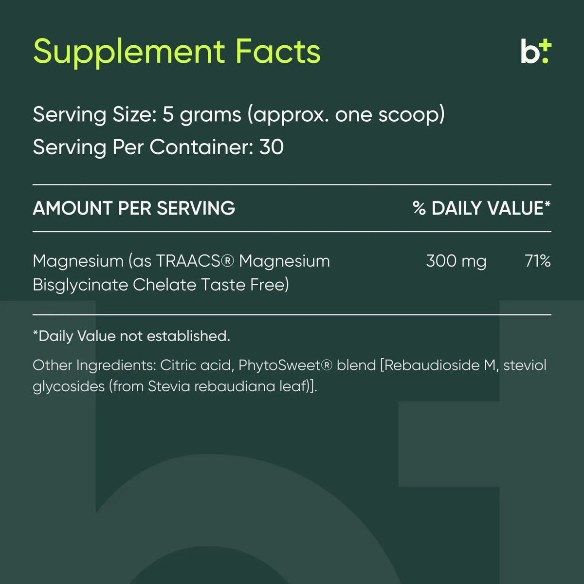 Magnesium Glycinate Powder - Design Health - B. Health Shop