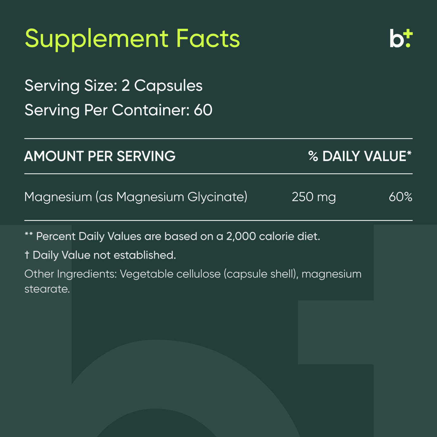 Magnesium Glycinate - Researched Nutritionals - B. Health Shop