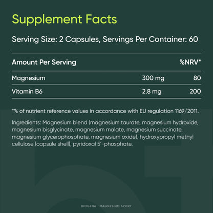 Magnesium Sport - BIOGENA - B. Health Shop