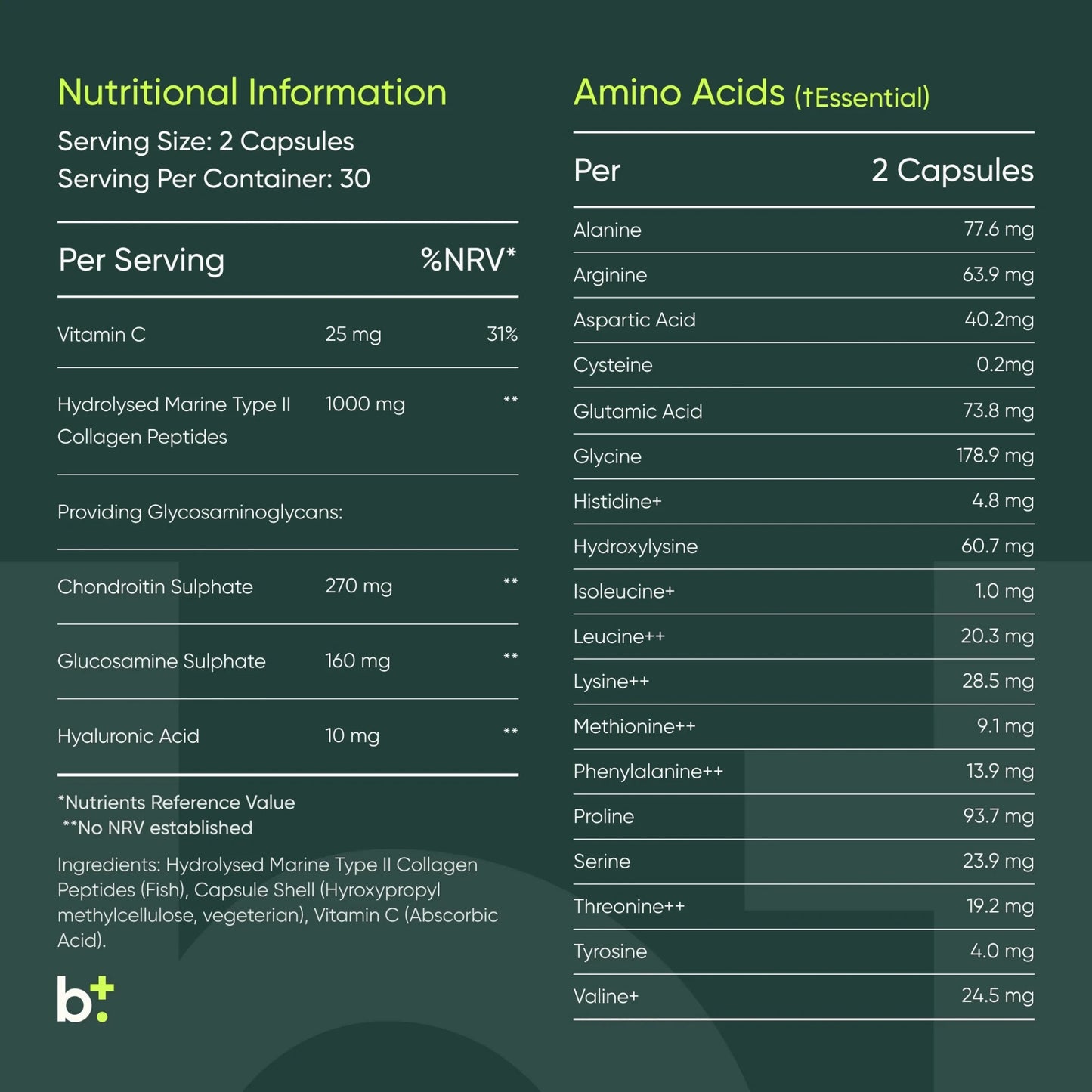 Marine Collagen Type II - Edible Health - B. Health Shop