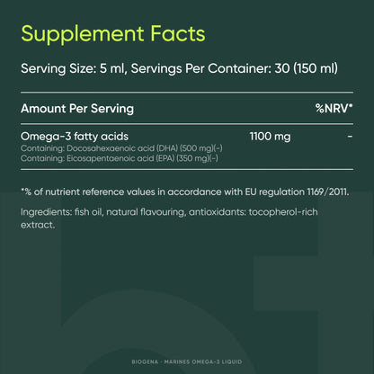 Marines Omega-3 liquid - BIOGENA - B. Health Shop