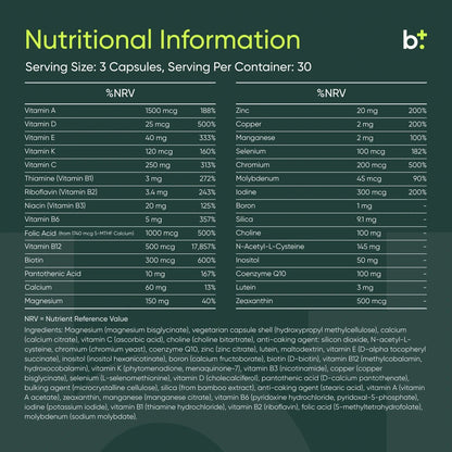 Methylated Multivitamin - The Ultimate Human - B. Health Shop