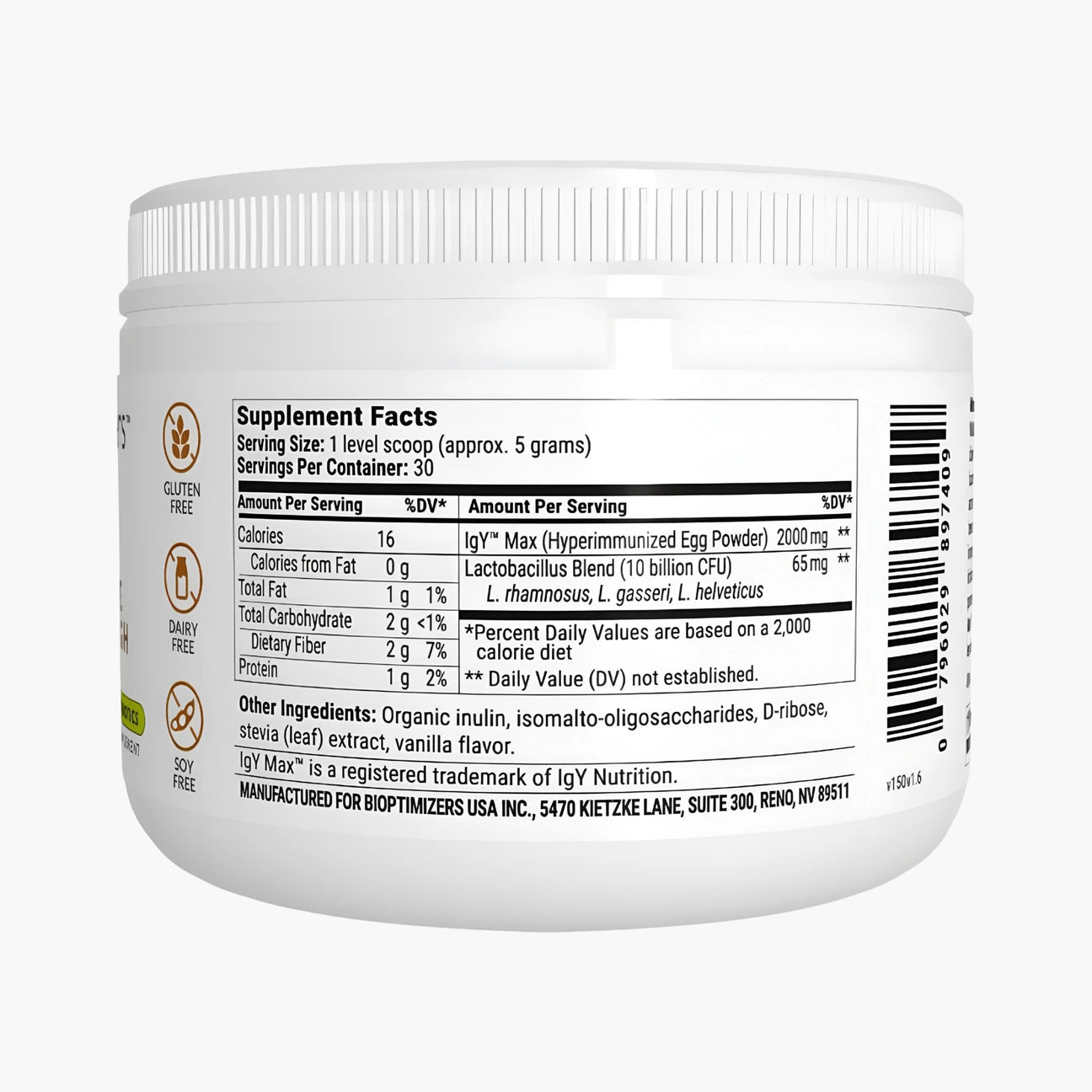 BiOptimizers Microbiome Breakthrough - Leaky Gut Support – B. Health Shop