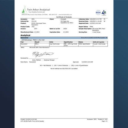 Micronized Trans Resveratrol Powder - ProHealth - B. Health Shop