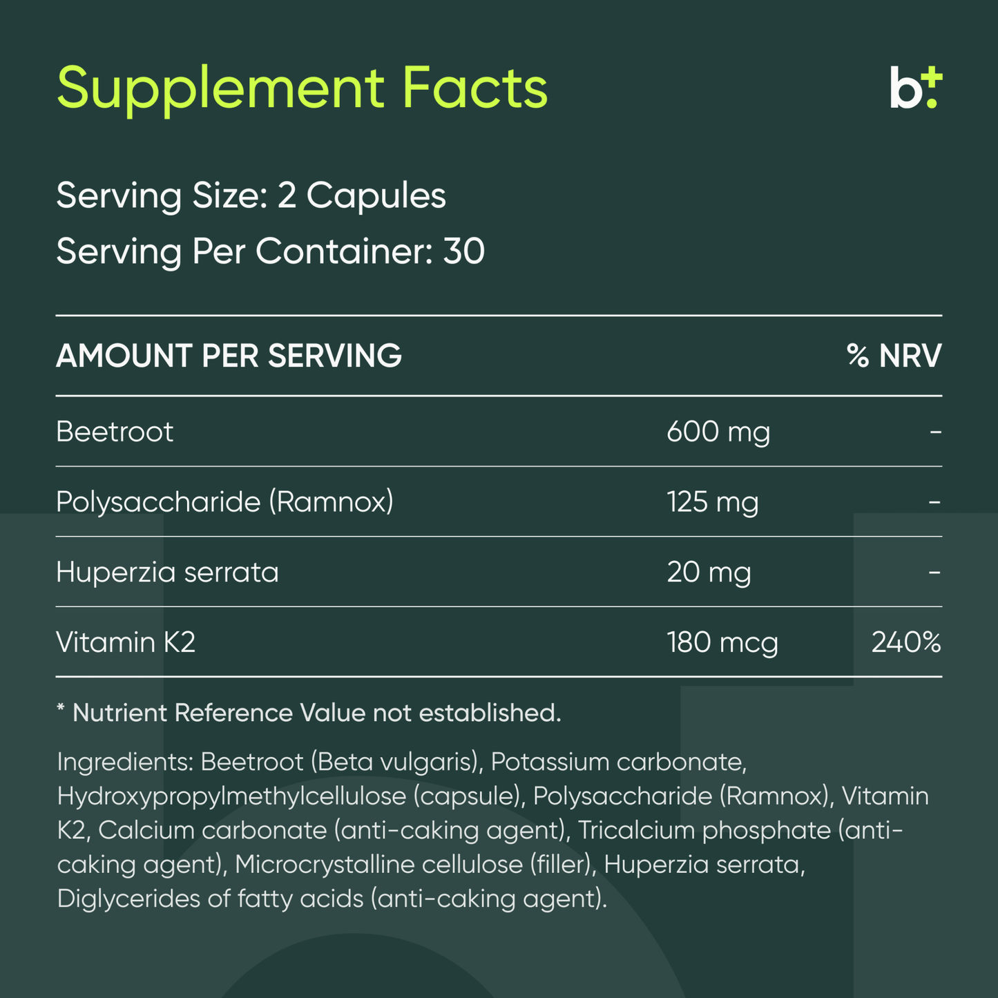 NOx Support - Nutrined - B. Health Shop