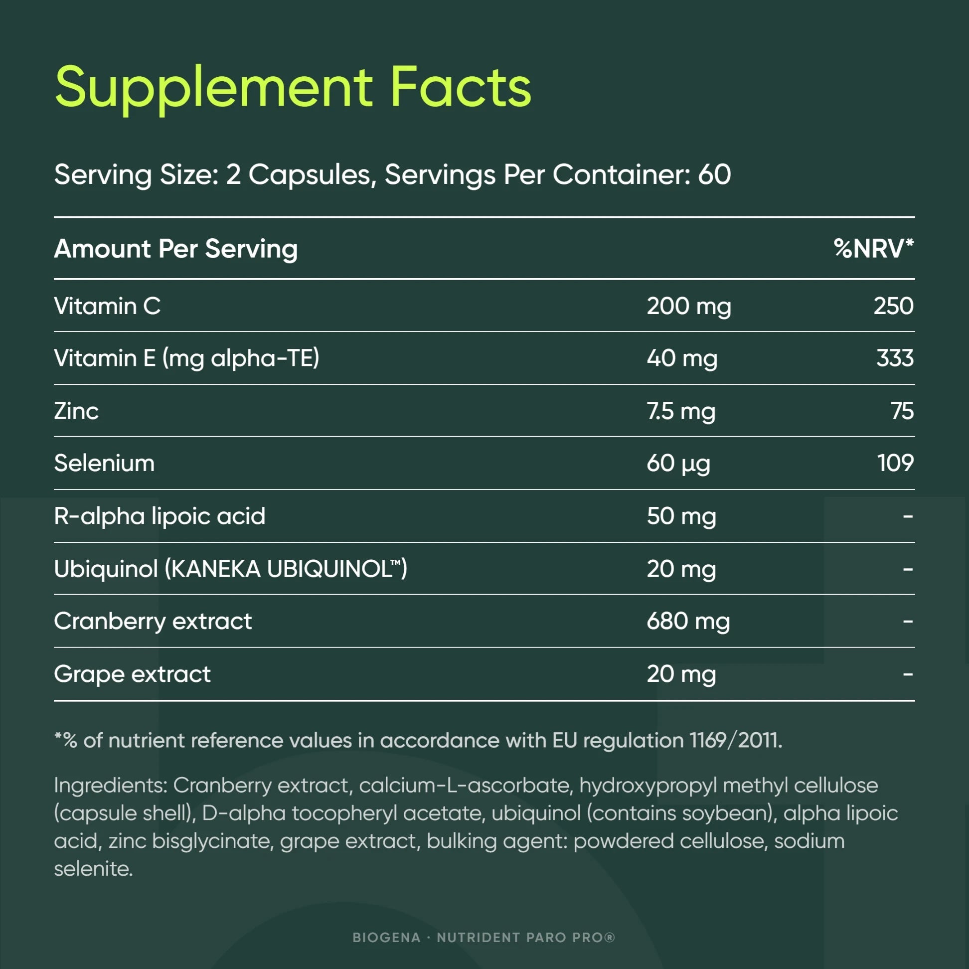 Nutrident Paro Pro® - BIOGENA - B. Health Shop