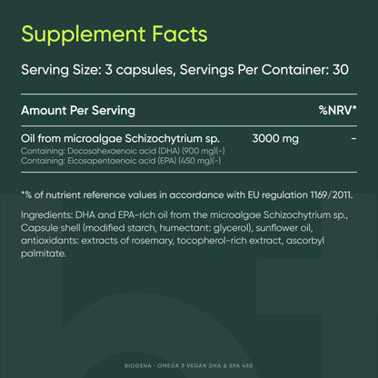 Omega 3 Vegan DHA & EPA - BIOGENA - B. Health Shop