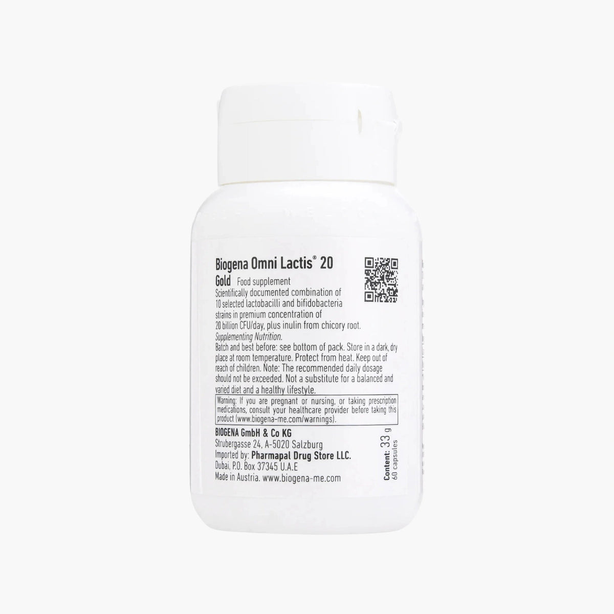 Omni Lactis® 20 PUR Gold Inulin-free - BIOGENA - B. Health Shop