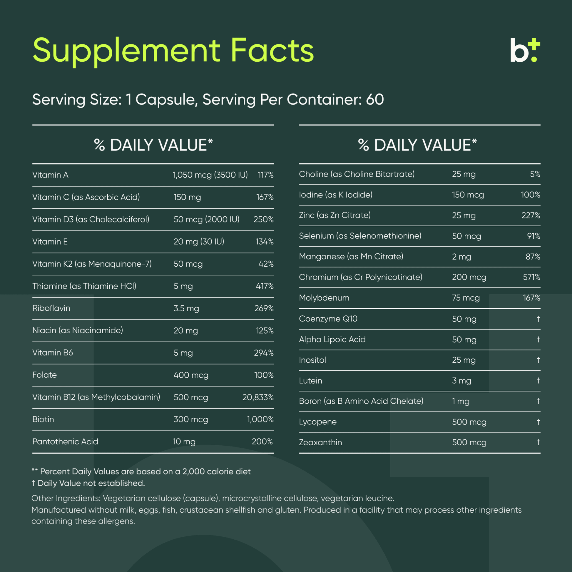 Physician's Daily + D3 - Researched Nutritionals - B. Health Shop