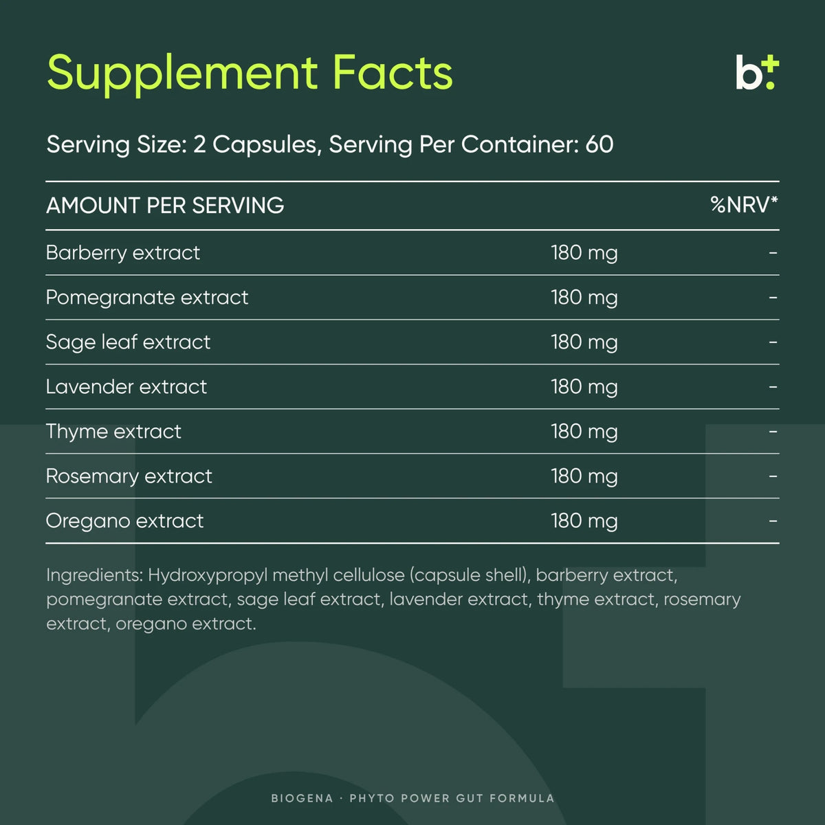 Phyto Power Gut Formula - BIOGENA - B. Health Shop