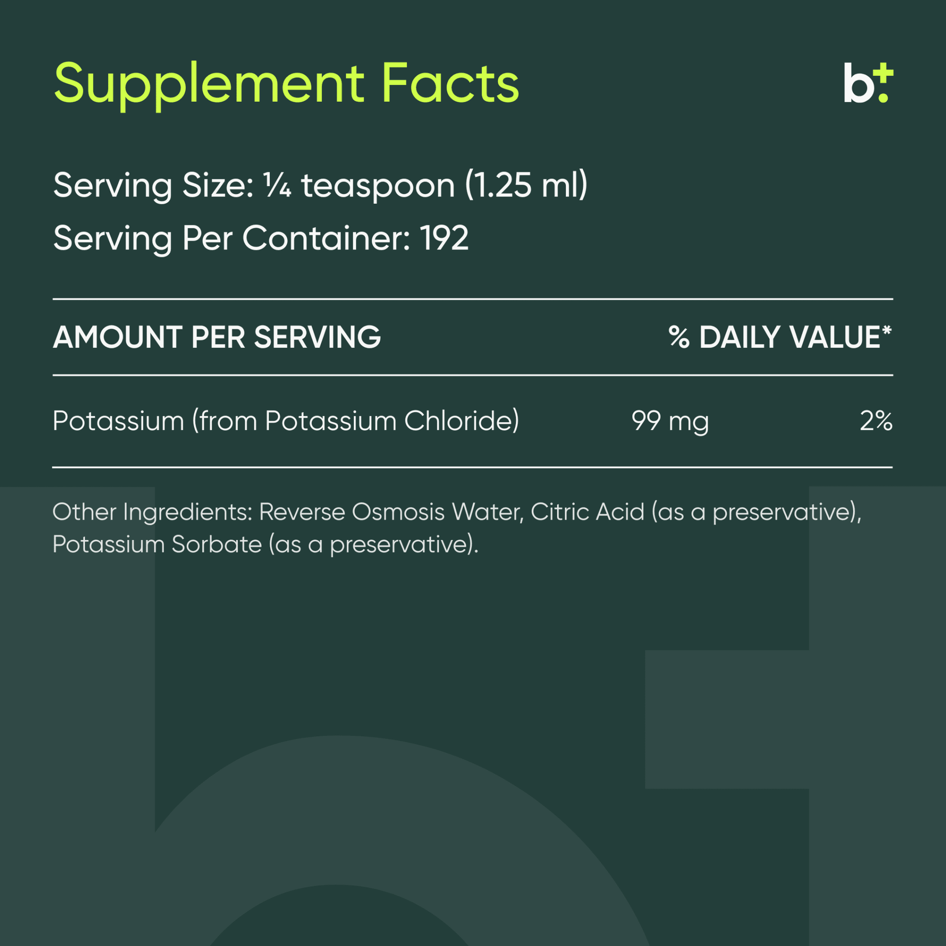 Pico Potassium® - RnA ReSet - B. Health Shop