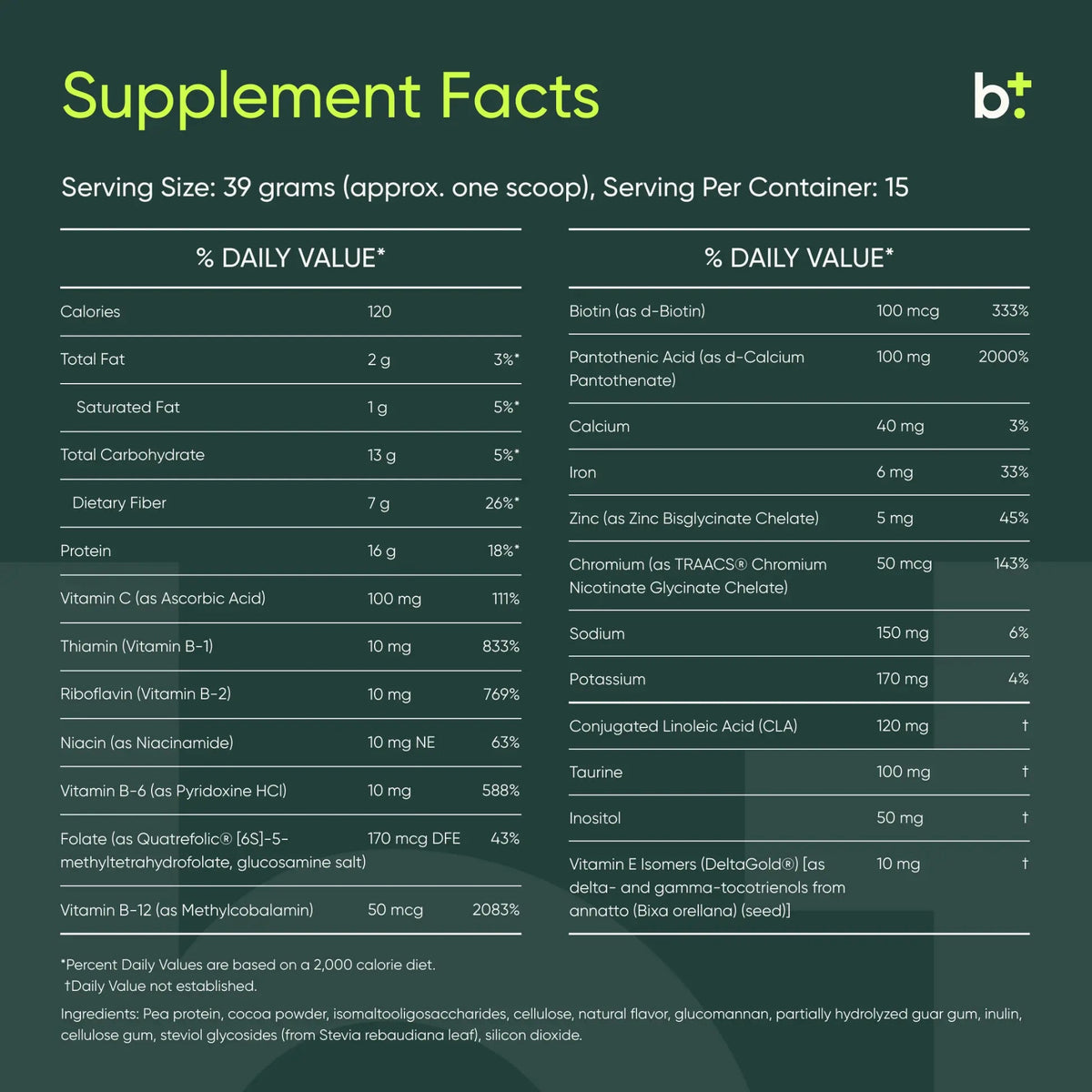 Plant Protein Meal Chocolate Powder - Design Health - B. Health Shop