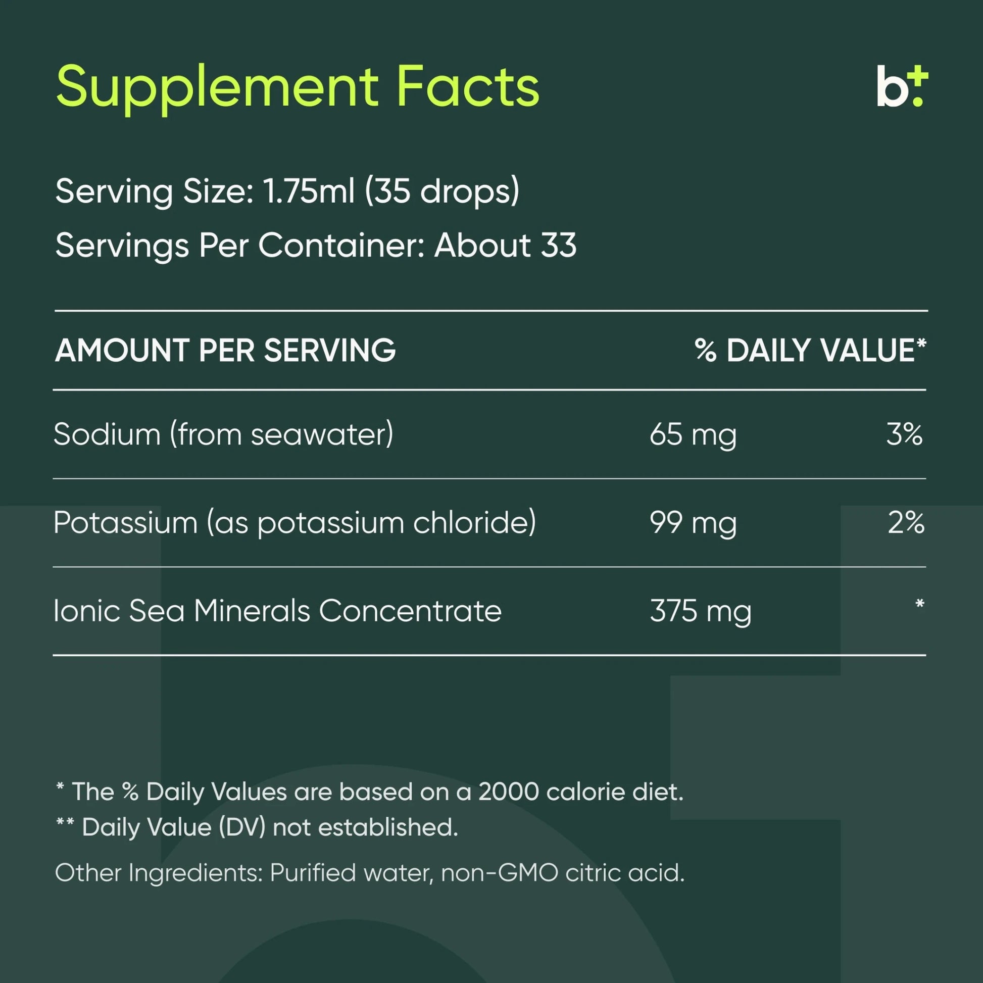 Potassium Liquid Mineral - BodyBio - B. Health Shop