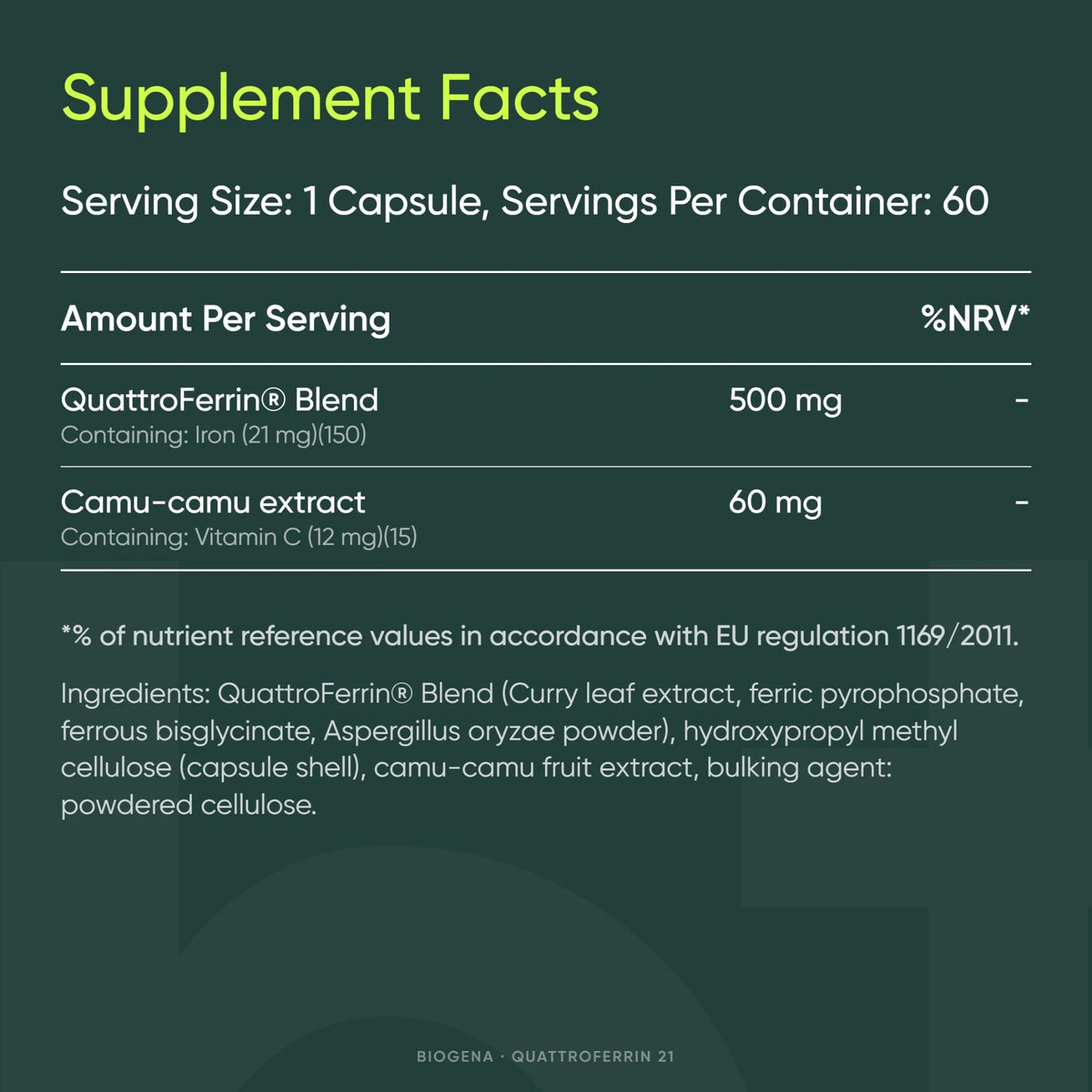 QuattroFerrin 21 - BIOGENA - B. Health Shop
