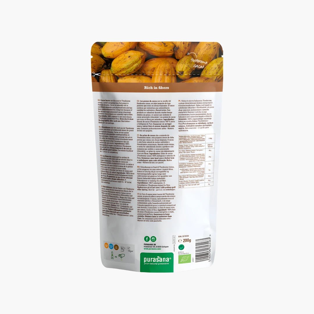 Raw Cacao Beans - purasana - B. Health Shop