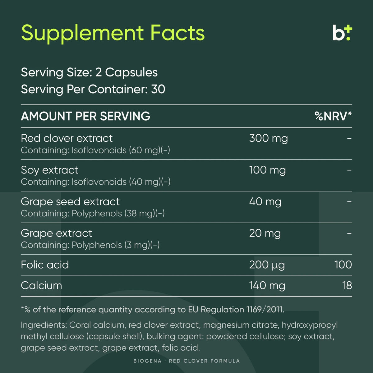 Red Clover Formula - BIOGENA - B. Health Shop