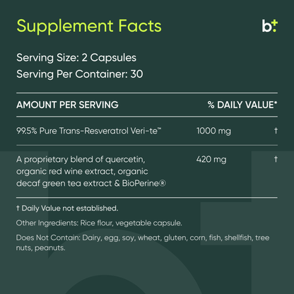 Resveratrol 1000mg Plus - ProHealth - B. Health Shop