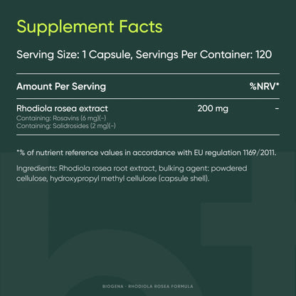 Rhodiola Rosea - BIOGENA - B. Health Shop