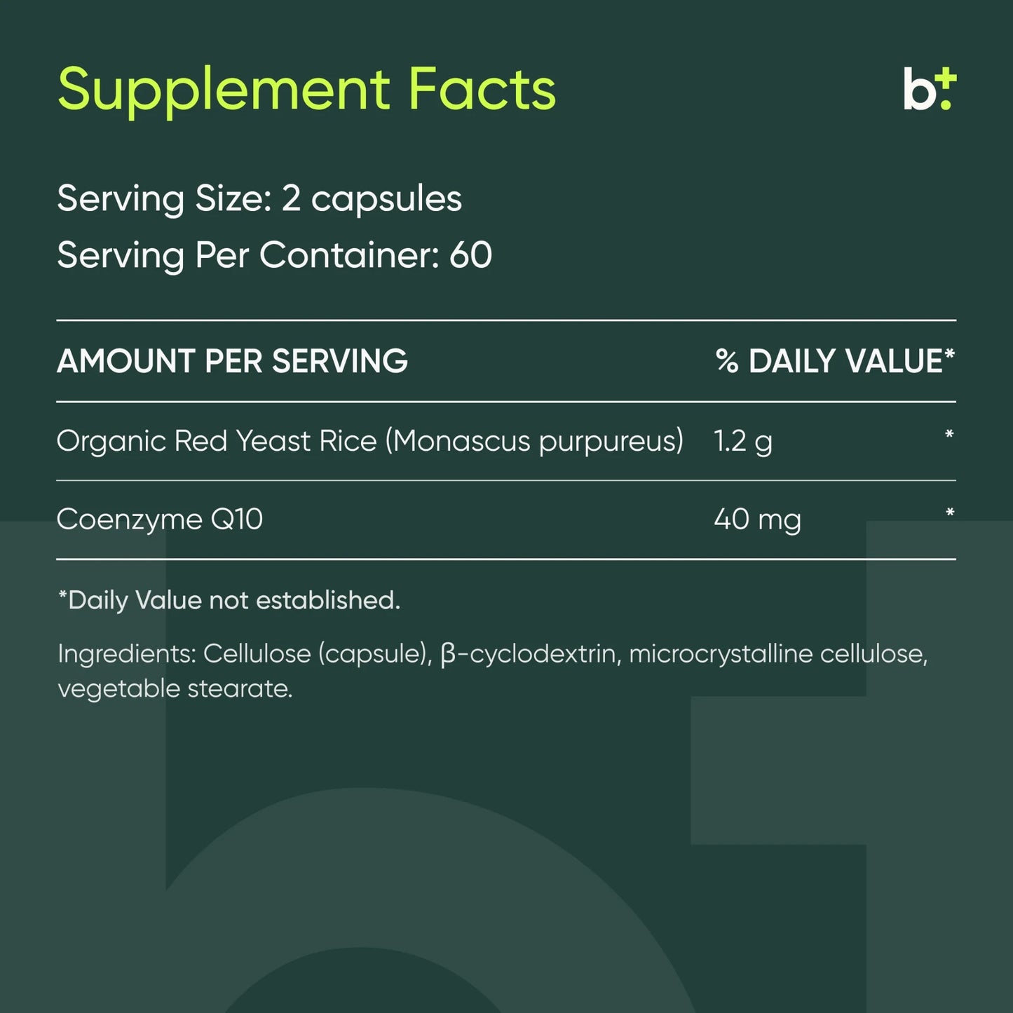 RYR Synergy 120 capsules - Design Health - B. Health Shop