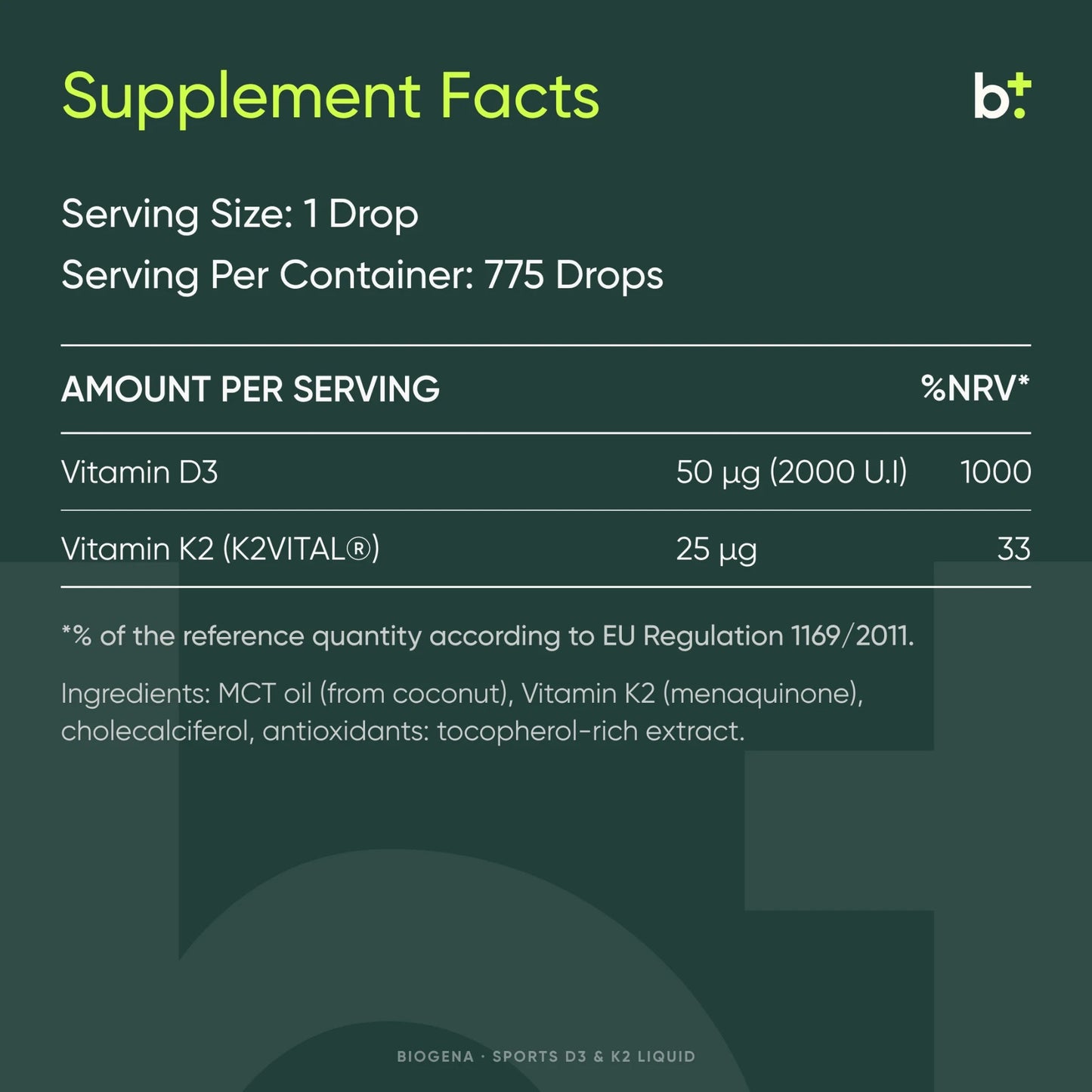 Sports D3 & K2 - BIOGENA - B. Health Shop