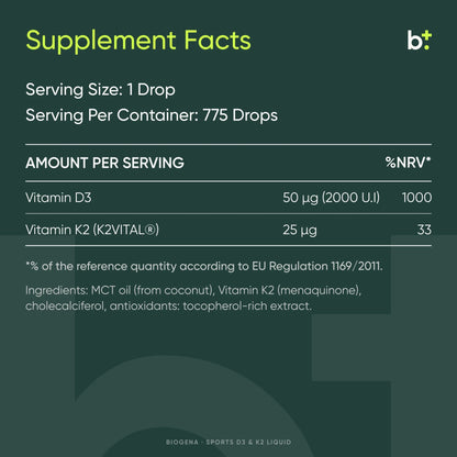 Sports D3 & K2 - BIOGENA - B. Health Shop