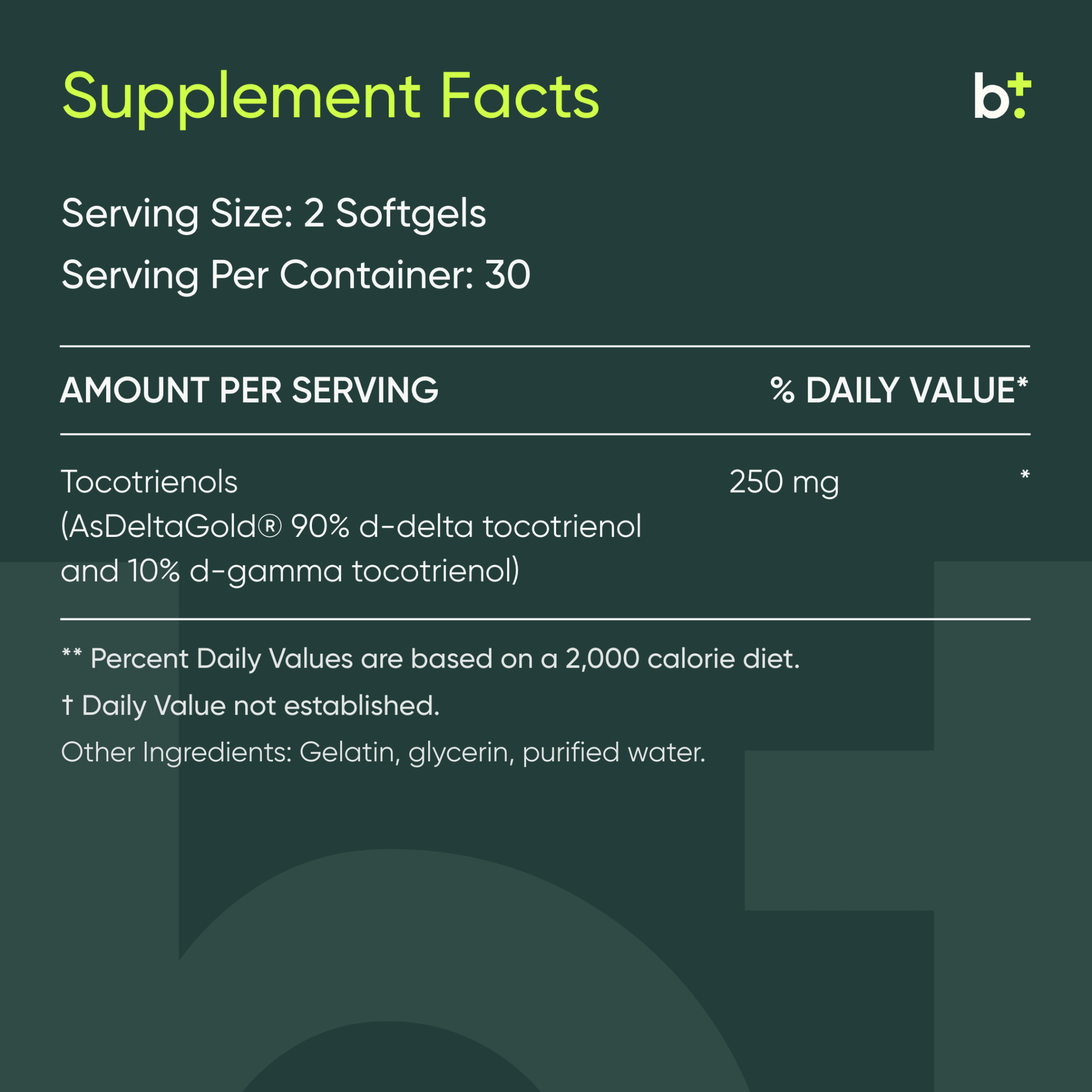 TocoPure Tocotrienols - Researched Nutritionals - B. Health Shop