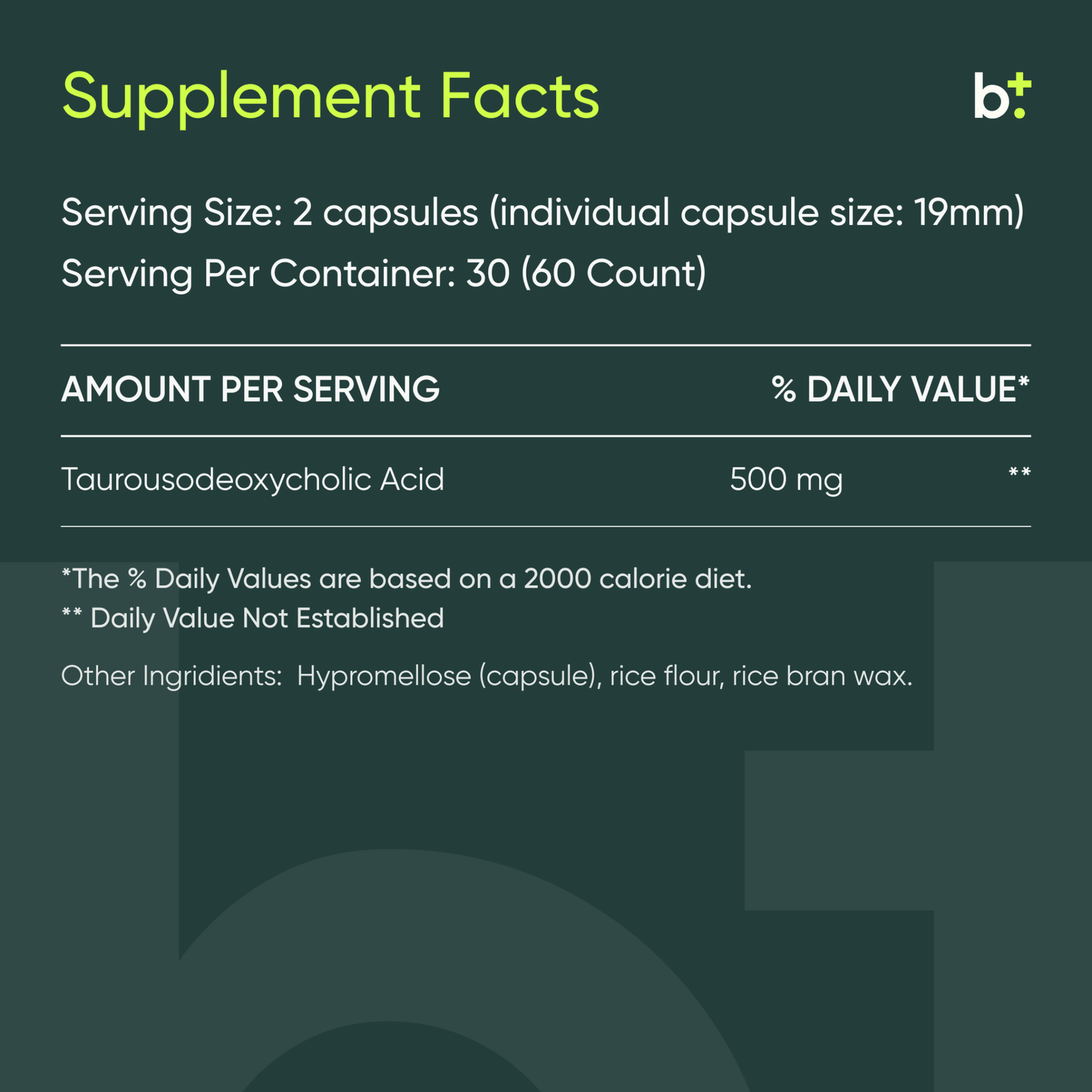 TUDCA (Tauroursodeoxycholic Acid) - BodyBio - B. Health Shop