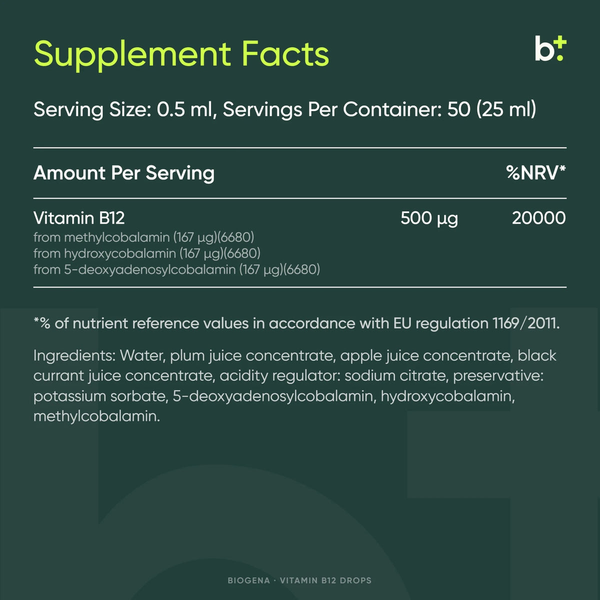 Vitamin B12 - BIOGENA - B. Health Shop