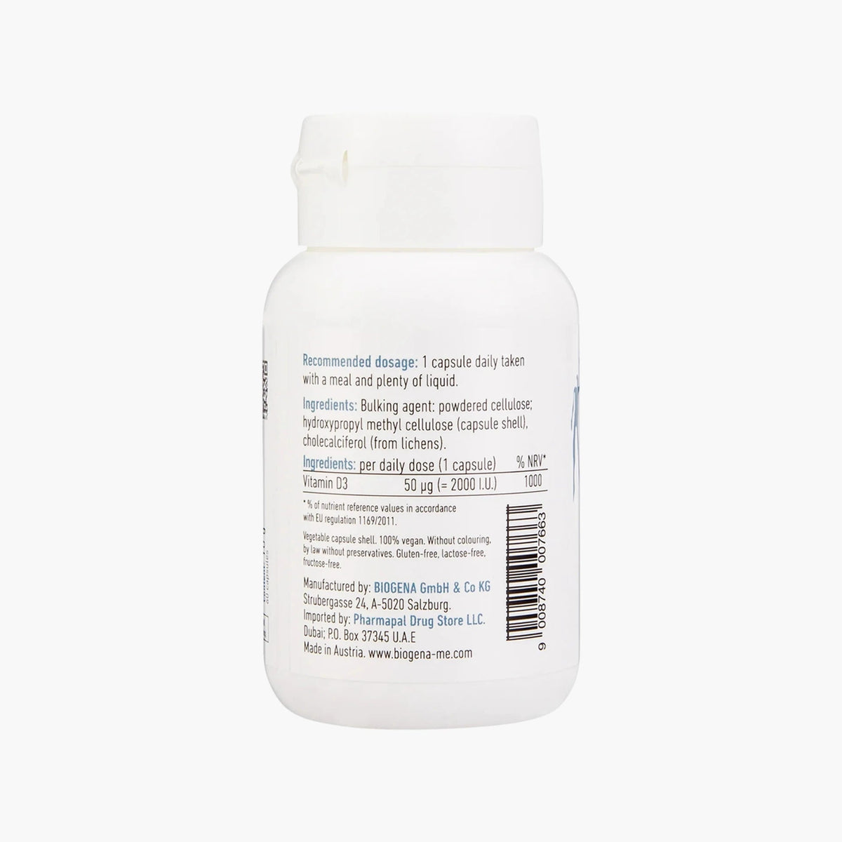 Vitamin D3 2000 Vegan - BIOGENA - B. Health Shop