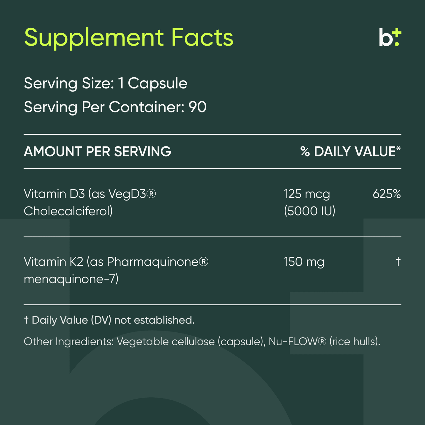 Vitamin D3 + K2 Caps - ProHealth Longevity - B. Health Shop