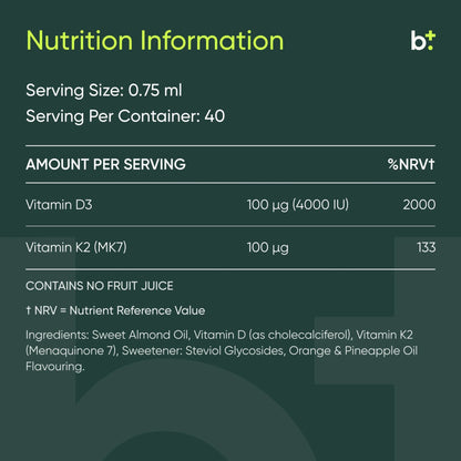 Vitamin D3 + K2 Drops - Hinnao - B. Health Shop