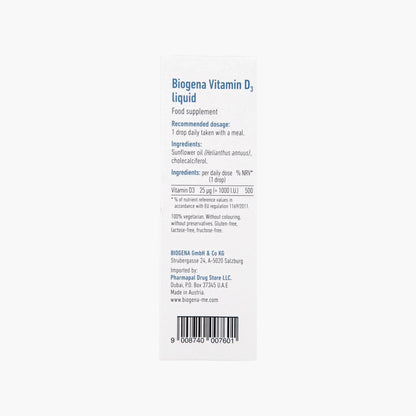Vitamin D3 Tropfen - BIOGENA - B. Health Shop