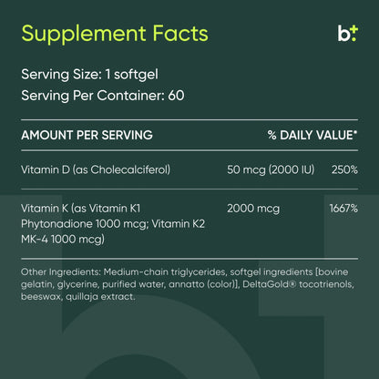 Vitamin D+K Pro - Designs for Sport - B. Health Shop